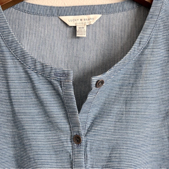 Lucky Brand | NWOT Blue Peplum Blouse (M) - Picture 2 of 9